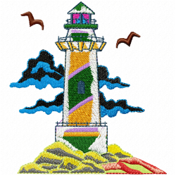 Lighthouse Embroidery Design 12 Lighthouse Embroidery Design 12